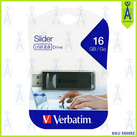 VERBATIM SLIDER USB 2.0 16 GB PENDRIVE 65925