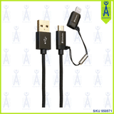 VERBATIM Sync & Charge 2 in 1 Micro USB and Lightning Cable 30 CM