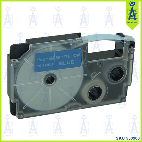 CASIO EZ-LABEL PRINTER TAPE CARTRIDGE 9MM BLUE