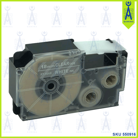 CASIO EZ-LABEL PRINTER TAPE CART 18MM CLEAR