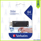 VERBATIM SLIDER USB 2.0 64 GB PENDRIVE 98698