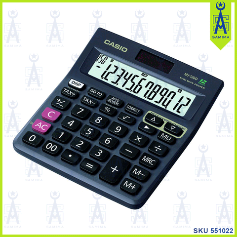 CASIO MJ-120D P 12 DIGIT TWO WAY POWER CALCULATOR