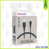 VERBATIM TYPE C TO USB-A CABLE 120CM 66668