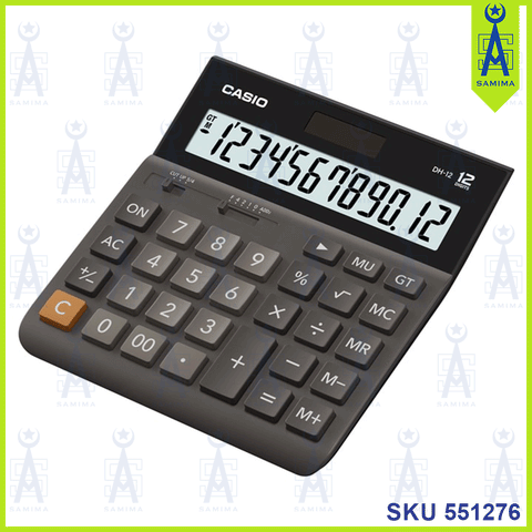 CASIO DH-12 WIDE-FORMAT KEYPAD CALCULATOR 12 DIGIT