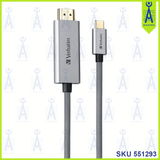 VERBATIM HDMI TYPE C 3.1 TO HDMI CABLE 200CM 65709