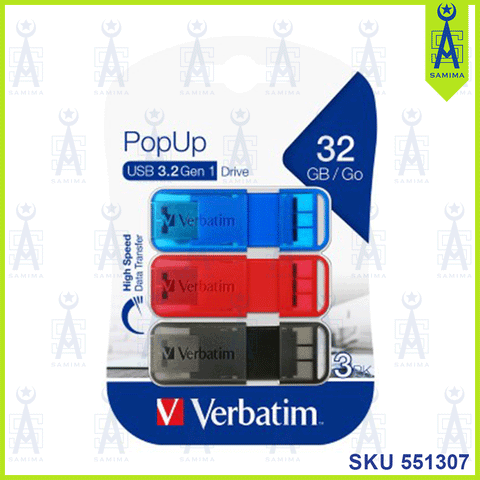 VERBATIM 32GB POPUP USB 3.2 GEN 1 66406
