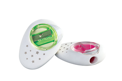 KEYROAD SHARPENER W/ ERASER B/CARD KR971288