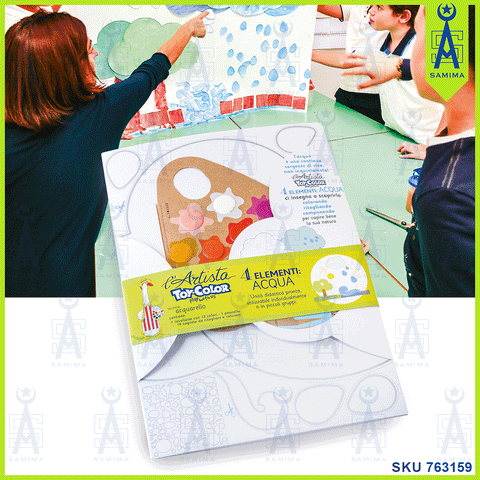 TOY COLOR TEACHING UNIT + WATERCOLOURS PALLETTE