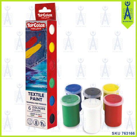 TOY COLOR TEXTILE PAINT 25ML 6'S