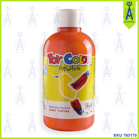 TOY COLOR SUPERWASHABLE TEMPERA 500 ML ORANGE