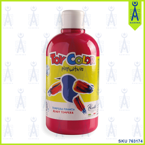 TOY COLOR SUPERWASHABLE TEMPERA 500 ML CARMINE RED