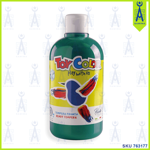 TOY COLOR SUPERWASHABLE TEMPERA 500ML EMERALDGREEN