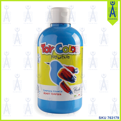 TOY COLOR SUPERWASHABLE TEMPERA 500 ML CYAN BLUE