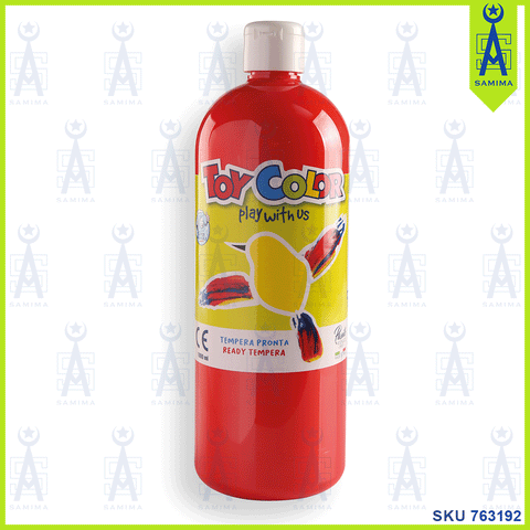 TOY COLOR SUPERWASHABLE TEMPERA 1000 ML RED