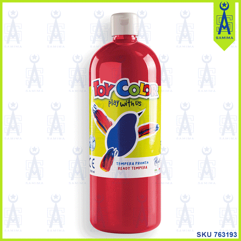 TOY COLOR SUPERWASHABLE TEMPERA 1000ML CARMINE RED