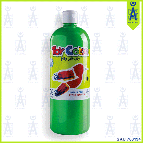 TOY COLOR SUPERWASHABLE TEMPERA 1000ML LIGHT GREEN