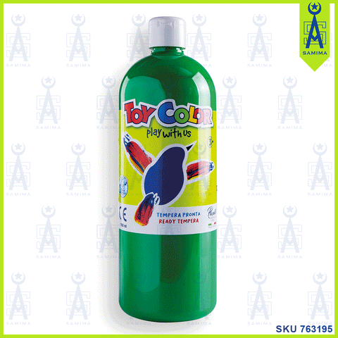 TOY COLOR SUPERWASHABLE TEMPERA 1000ML BRIGHTGREEN