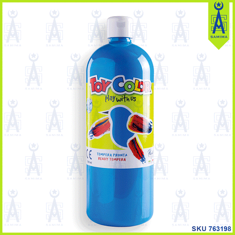 TOY COLOR SUPERWASHABLE TEMPERA 1000 ML CYAN BLUE