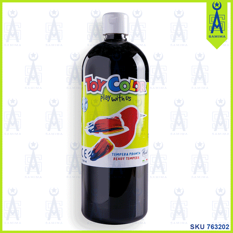 TOY COLOR SUPERWASHABLE TEMPERA 1000 ML BLACK