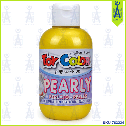 TOY COLOR PEARLY SUPERWASHABLE TEMPERA 250ML YELLO