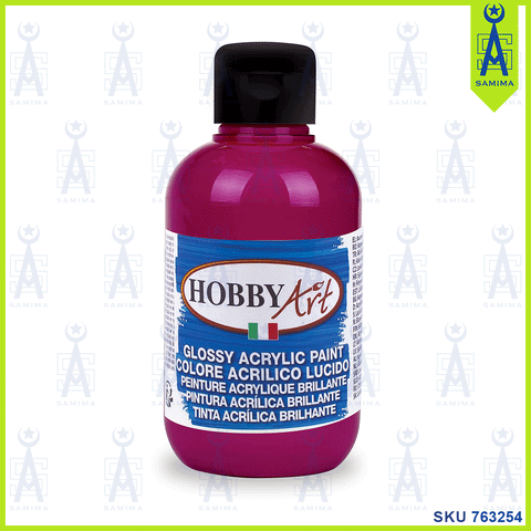 HOBBY ART GLOSSY ACRYLIC PAINT 500ML MAGENTA