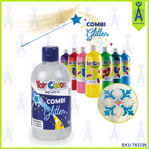 TOY COLOR COMBI GLITTER BOTTLE 500 ML