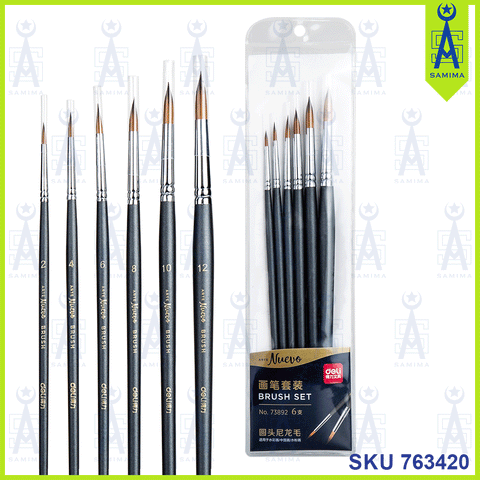 DELI 73892 NUEVO BRUSH SET 6'S