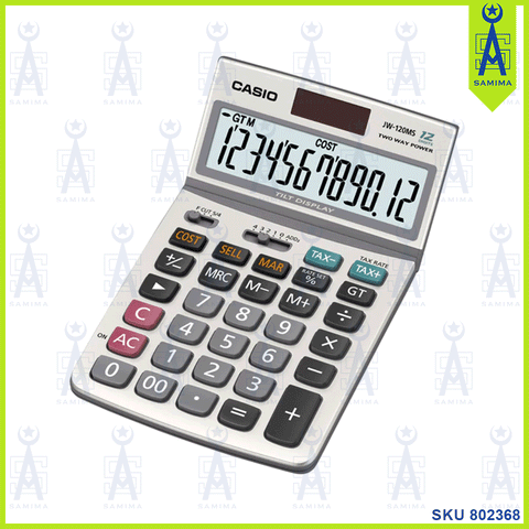 CASIO CALCULATOR 12 DGT COST SELL MARGIN JW-120MS