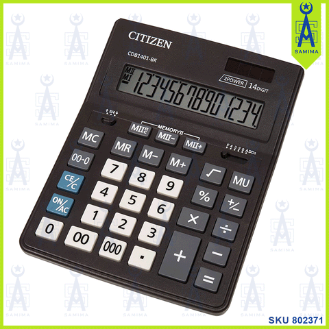 CITIZEN DESKTOP CALCULATOR LARGE 14 DIGIT CDB1401