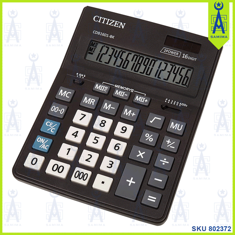 CITIZEN DESKTOP CALCULATOR LARGE 16 DIGIT CDB1601