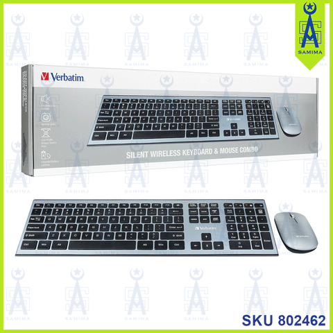 VERBATIM SILENT KEYBOARD WITH MOUSE COMBO 66751