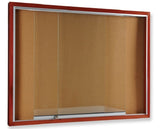 Sliding Glass Notice Board – Wooden Frame