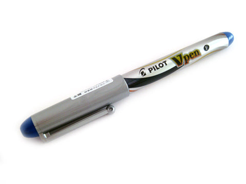 PILOT V PEN MED BLUE