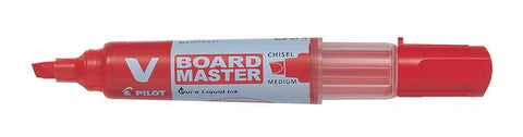 PILOT V WYTEBORD MARKER MASTER CHISEL RED