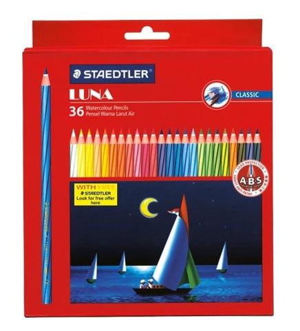 STAEDTLER LUNA WATER  COLOUR PENCILS 137 10 C36