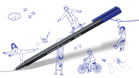 STAEDTLER TRIPLUS ROLLER 0.4 MM BLUE