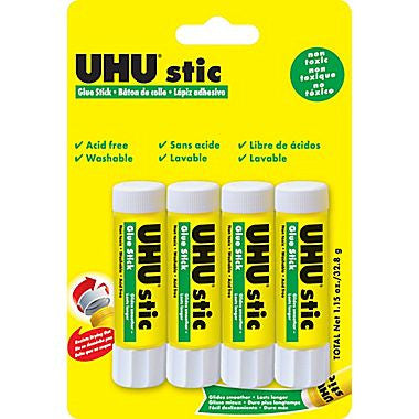 UHU GLUE STICK 8.2G 4'S