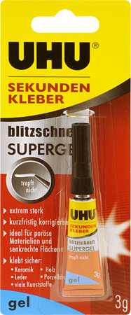 UHU SUPERV GLUE GEL 3G