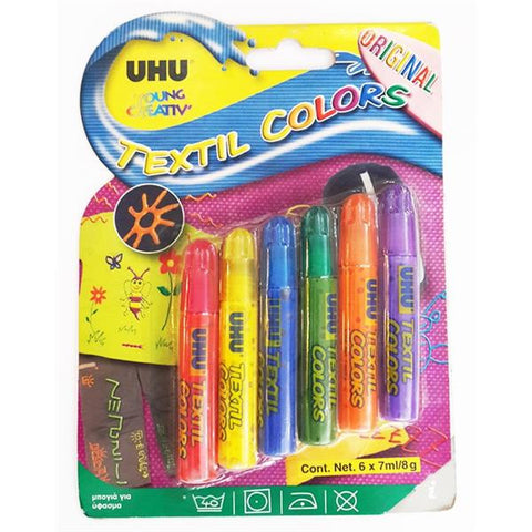 UHU YC TEXTIL COLOUR 6*7ML ORIGINAL COLOUR