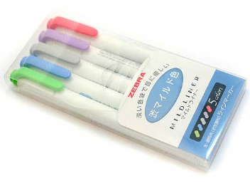 Zebra Mildlinear Fluo Marker WKT7-5C-NC