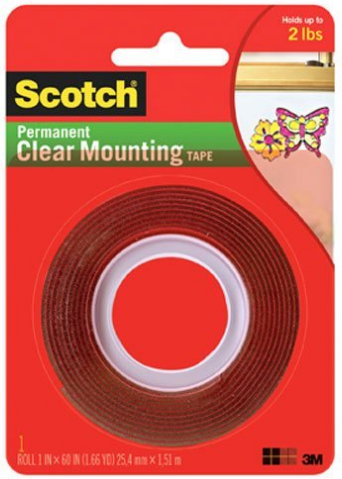 3M Scotch Heavy Duty Mounting Tape, Clear (4010)