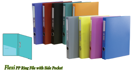Flexi PP Ring File with Slide Pocket