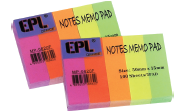 EPL Notes Memo Pad 6/10" x 2"