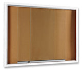Sliding Glass Notice Board – Wooden Frame