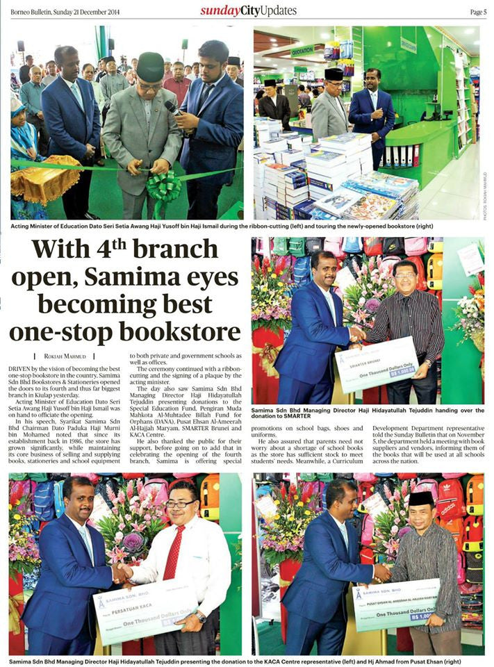 Borneo Bulletin article about the opening of our 4th branch