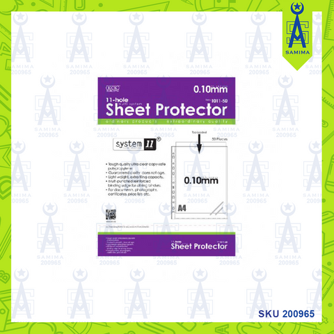 KCK 11 HOLE SHEET PROTECTOR 50'S 1011-50