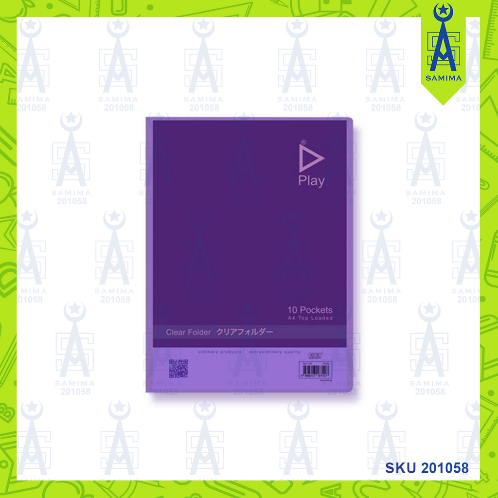 KCK PLAY CLEAR BOOK 10 POCKET-PURPLE – Samima