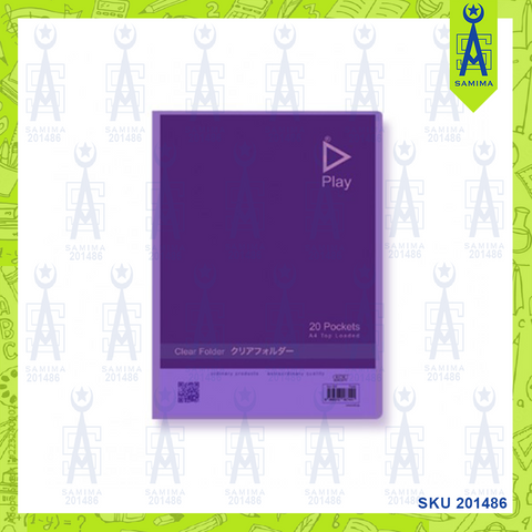 KCK PLAY CLEAR BOOK 20P PURPLE