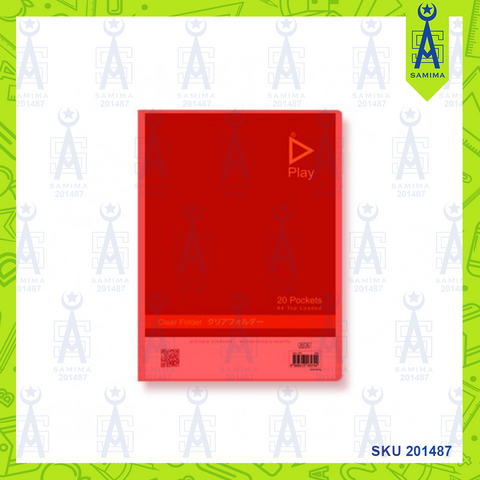 KCK PLAY CLEAR BOOK 20P RED