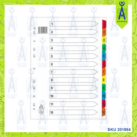 PREMIER INDEX DIVIDER 1-12 22189